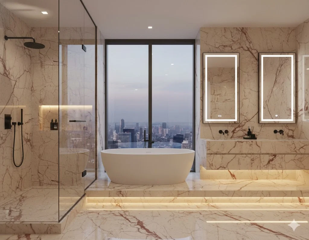 Eagle Beige desert sand marble - large scale flooring and wall cladding India